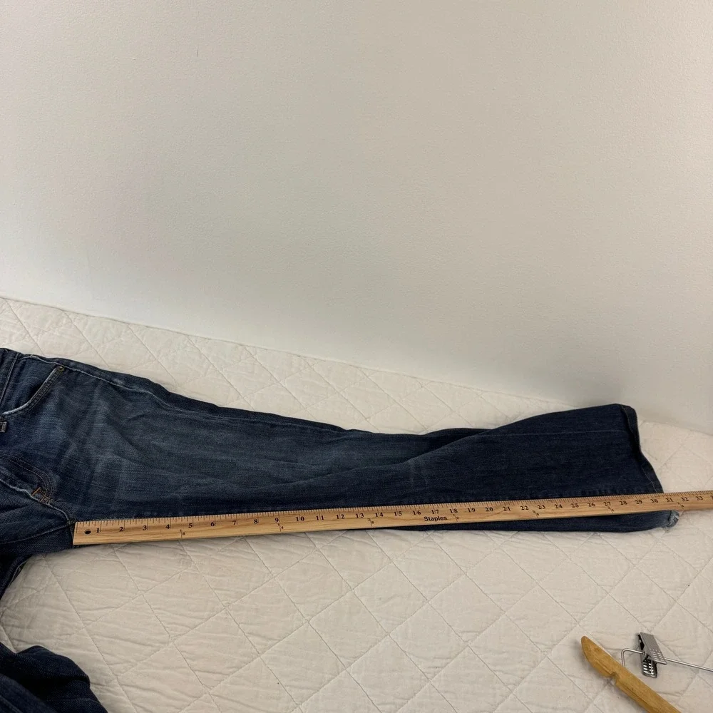 7 For All Mankind Flare Jeans Dark Wash Blue Denim Size 28 Made in‎ USA